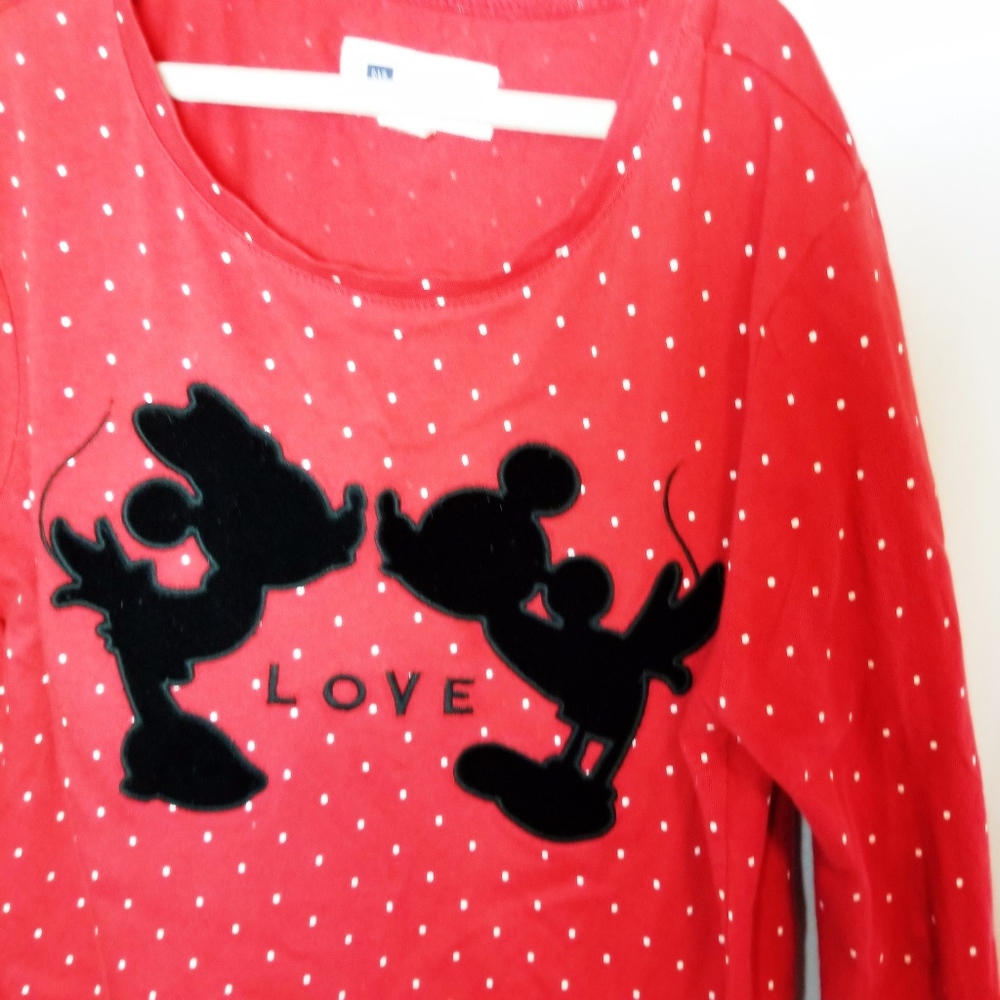 3 x $15  Gap Kids x Disney Red Mickey Top Sz L